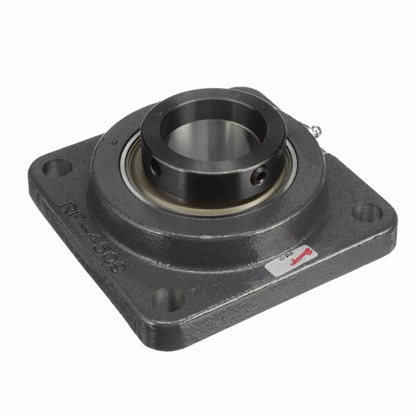 Mounted Cast Iron Four Bolt Flange Ball Bearing - 52100 Bearing Steel - Eccentric Lock